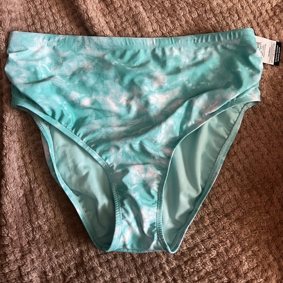BNWT Womens 1XL Bathing Suit Bottoms Highwaisted Blue / White - Picture 3 of 6